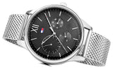  Shop Authentic Tommy Hilfiger Damon Quartz Chronograph Black Dial Silver Mesh Bracelet Watch for Men - 1791415 - Luxxuri