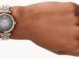  Shop Authentic Emporio Armani Gianni T Bar Grey Dial Two Tone Stainless Steel Watch For Women - AR1725 - Luxxuri