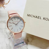  Shop Authentic Michael Kors Pyper Quartz White Dial Pink Leather Strap Watch For Women - MK2741 - Luxxuri