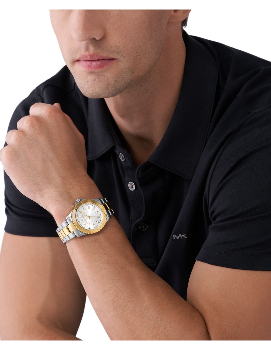  Shop Authentic Michael Kors Everest Three Hand Silver Dial Two Tone Steel Strap Watch For Men - MK9141 - Luxxuri