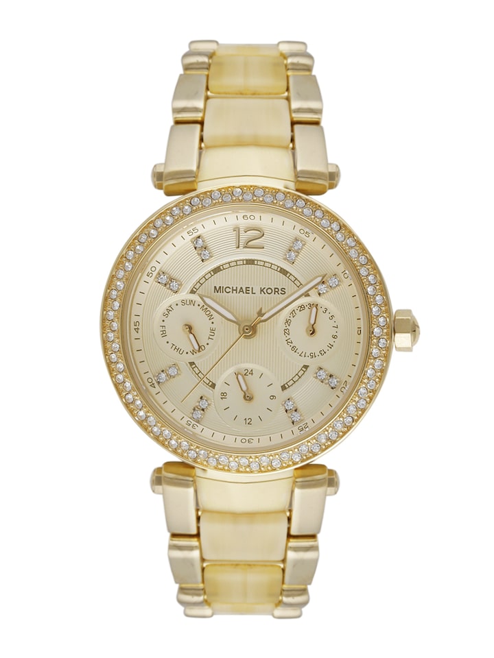  Shop Authentic Michael Kors Parker Gold DIal Gold Steel Strap Watch for Women - MK5842 - Luxxuri
