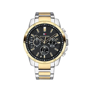  Shop Authentic Tommy Hilfiger Decker Chronograph Black Dial Two Tone Steel Strap Watch for Men - 1791559 - Luxxuri