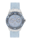  Shop Authentic Guess Limelight Quartz Blue Dial Blue Leather Strap Watch For Men - W0775l1 - Luxxuri