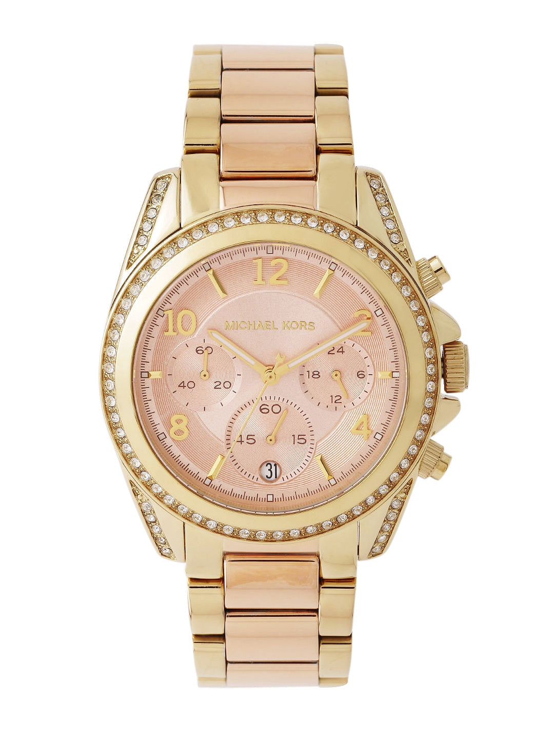  Shop Authentic Michael Kors Blair Chronograph Rose Gold Dial Two Tone Steel Strap Watch for Women - MK6316 - Luxxuri