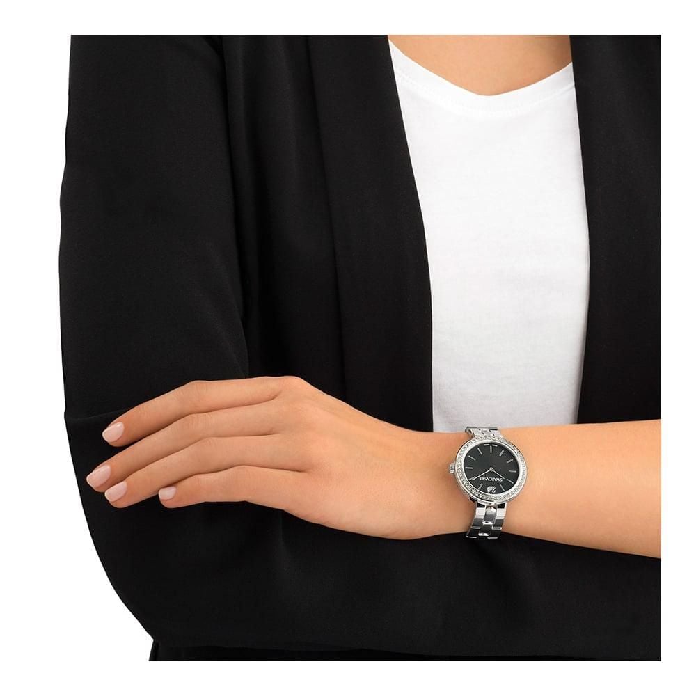  Shop Authentic Swarovski Daytime Rhinestone Grey Dial Silver Steel Strap Watch for Women - 5213681 - Luxxuri