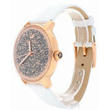  Shop Authentic Swarovski Crystalline Hours Quartz Grey Dial Black Leather Strap Watch for Women - 5344635 - Luxxuri