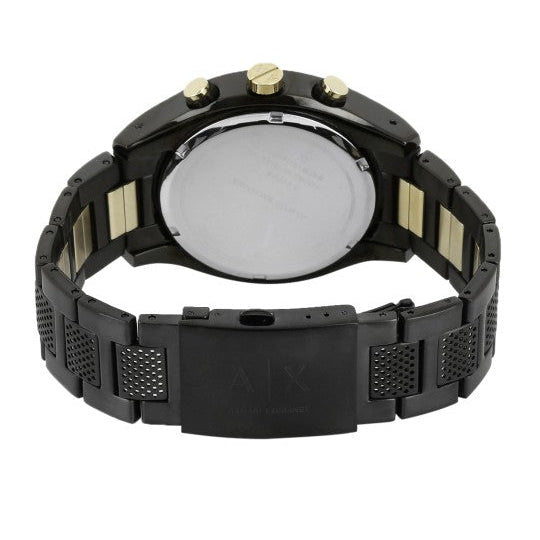  Shop Authentic Armani Exchange Chronograph Black Dial Black Steel Strap Watch For Men - AX1604 - Luxxuri
