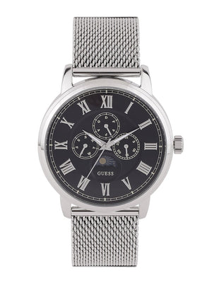  Shop Authentic Guess Delancey Black Dial Silver Mesh Bracelet Watch for Men - W0871G1 - Luxxuri
