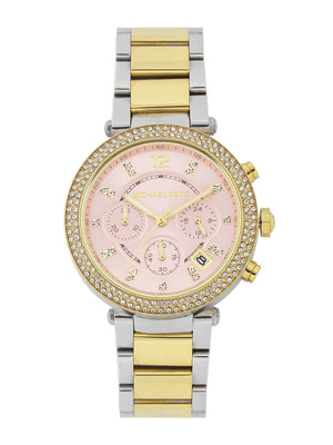  Shop Authentic Michael Kors Parker Pink Dial Two Tone Steel Strap Watch for Women - MK6140 - Luxxuri