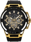  Shop Authentic Guess Matrix Multifunction Gold Dial Black Rubber Strap Watch For Men - GW0423G2 - Luxxuri