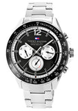  Shop Authentic Tommy Hilfiger Luke Quartz Black Dial Silver Steel Strap Watch for Men - 1791120 - Luxxuri