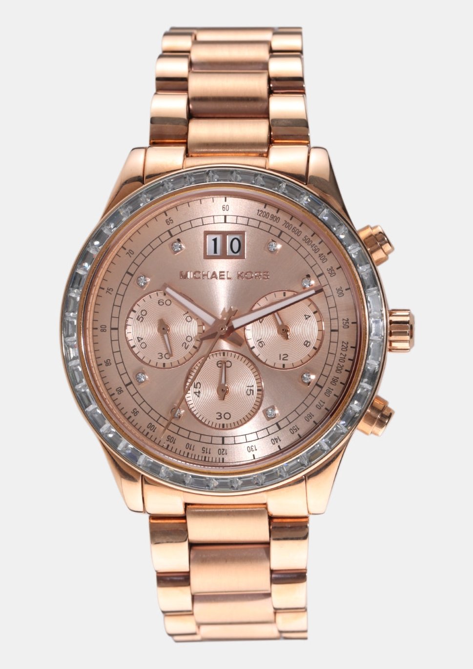 Michael Kors Brinkley Rose Gold Dial Rose Gold Steel Strap Watch for Women - MK6204
