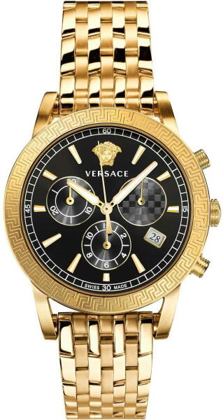  Shop Authentic Versace Sport Tech Chronograph Black Dial Gold Steel Strap Watch for Men - VELT00419 - Luxxuri