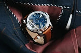  Shop Authentic Fossil Grant Twist Multifunction Blue Dial Brown Leather Strap Watch for Men - ME1161 - Luxxuri