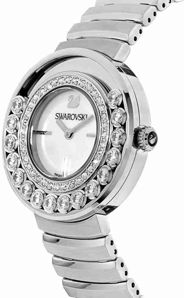  Shop Authentic Swarovski Lovely Crystal Mother of Pearl Dial Silver Steel Strap Watch for Women - 1160307 - Luxxuri