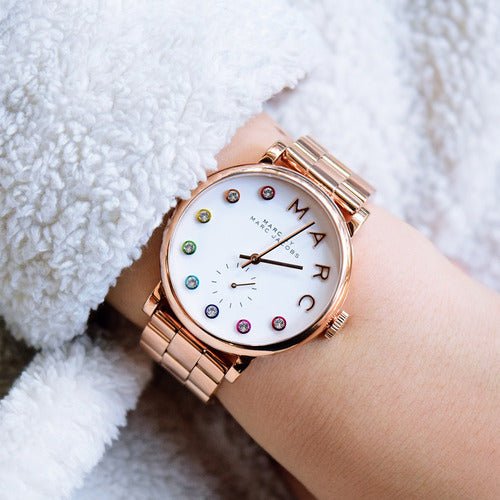  Shop Authentic Marc Jacobs Baker White Dial Rose Gold Steel Strap Watch for Women - MBM3441 - Luxxuri