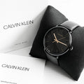  Shop Authentic Calvin Klein High Noon Quartz Black Dial Black Leather Strap Watch for Men - K8M214CB - Luxxuri