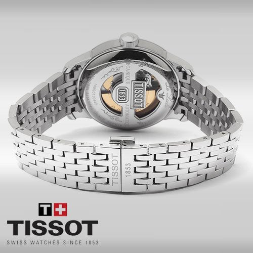 Tissot Le Locle Double Happiness Automatic Silver Dial Silver Steel Strap Watch For Men - T41.1.833.50