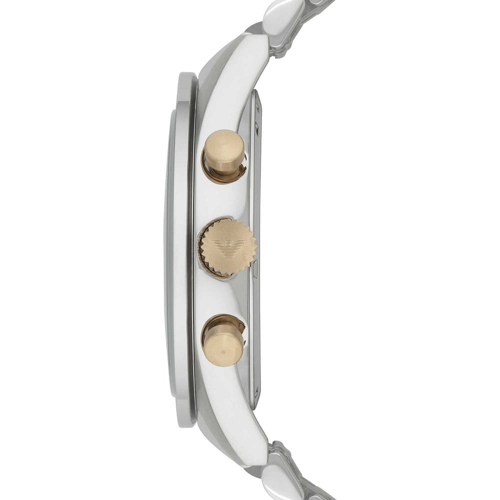  Shop Authentic Emporio Armani Tazio Chronograph Blue Dial Two Tone Stainless Steel Watch For Men - AR6088 - Luxxuri