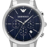  Shop Authentic Emporio Armani Renato Chronograph Blue Dial Silver Steel Strap Watch For Men - AR2486 - Luxxuri