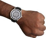  Shop Authentic Emporio Armani Luigi Silver Skeleton Dial Black Leather Strap Watch For Men - AR1981 - Luxxuri
