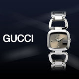  Shop Authentic Gucci G Gucci Brown Dial Silver Steel Strap Watch For Women - YA125503 - Luxxuri