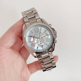  Shop Authentic Michael Kors Bradshaw Chronograph Blue Dial Silver Steel Strap Watch For Women - MK6099 - Luxxuri