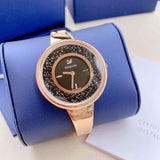  Shop Authentic Swarovski Crystalline Pure Black Dial Rose Gold Steel Strap Watch for Women - 5295334 - Luxxuri