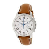  Shop Authentic Fossil Grant Chronograph White Dial Brown Leather Strap Watch for Men - FS5060 - Luxxuri