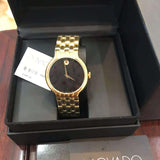  Shop Authentic Movado Veturi Quartz Black Dial Gold Steel Strap Watch for Men - 0606934 - Luxxuri