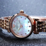  Shop Authentic Emporio Armani Gianni T-Bar Mother of Pearl Dial Rose Gold Steel Strap Watch For Women - AR11203 - Luxxuri