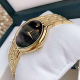  Shop Authentic Movado Veturi Quartz Black Dial Gold Steel Strap Watch for Men - 0606934 - Luxxuri