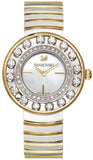  Shop Authentic Swarovski Lovely Crystals Mother of Pearl Dial Two Tone Steel Strap Watch for Women - 1187022 - Luxxuri