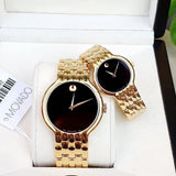  Shop Authentic Movado Veturi Quartz Black Dial Gold Steel Strap Watch for Men - 0606934 - Luxxuri
