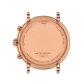 Tissot Carson Premium Chronograph White Dial Brown Leather Strap Watch For Men - T122.417.36.011.00