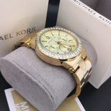  Shop Authentic Michael Kors Dylan Quartz Gold Dial Gold Steel Strap Watch For Women - MK5861 - Luxxuri