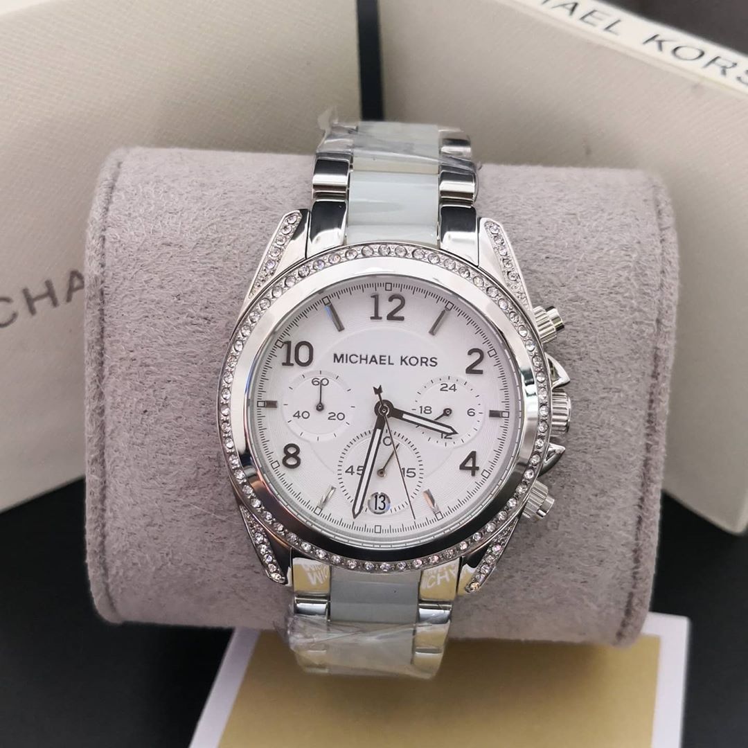  Shop Authentic Michael Kors Blair Silver Dial Two Tone Steel Strap Watch for Women - MK6137 - Luxxuri