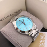  Shop Authentic Michael Kors Runway Blue Dial Silver Steel Strap Watch for Women - MK3292 - Luxxuri