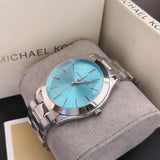  Shop Authentic Michael Kors Runway Blue Dial Silver Steel Strap Watch for Women - MK3292 - Luxxuri