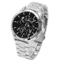  Shop Authentic Tommy Hilfiger Henry Chronograph Black Dial Silver Steel Strap Watch For Men - 1710477 - Luxxuri
