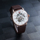  Shop Authentic Emporio Armani Meccanico Automatic White Dial Brown Leather Strap Watch For Men - AR60027 - Luxxuri