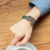  Shop Authentic Emporio Armani Gioia Analog Black Mother of Pearl Dial Green Leather Strap Watch For Women - AR11149 - Luxxuri