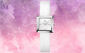  Shop Authentic Calvin Klein Mark Silver Dial White Leather Strap Watch for Women - K3R231L6 - Luxxuri
