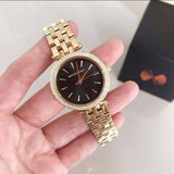  Shop Authentic Michael Kors Mini Darci Quartz Black Dial Gold Steel Strap Watch For Women - MK3738 - Luxxuri