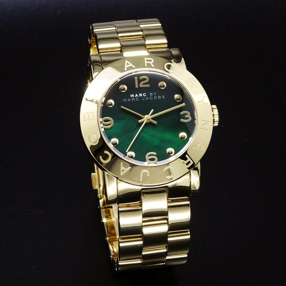  Shop Authentic Marc Jacobs Amy Green Dial Gold Steel Strap Watch for Women - MBM8609 - Luxxuri