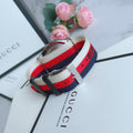  Shop Authentic Gucci G Timeless Quartz White Red Blue Dial Multicolored NATO Strap Watch For Men - YA1264059 - Luxxuri