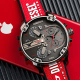  Shop Authentic Diesel Mr Daddy 2.0 Chronograph Grey Dial Red Rubber Strap Watch For Men - DZ7423 - Luxxuri