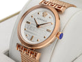  Shop Authentic Versace Meander White Dial Rose Gold Mesh Bracelet Watch for Women - VELW00620 - Luxxuri