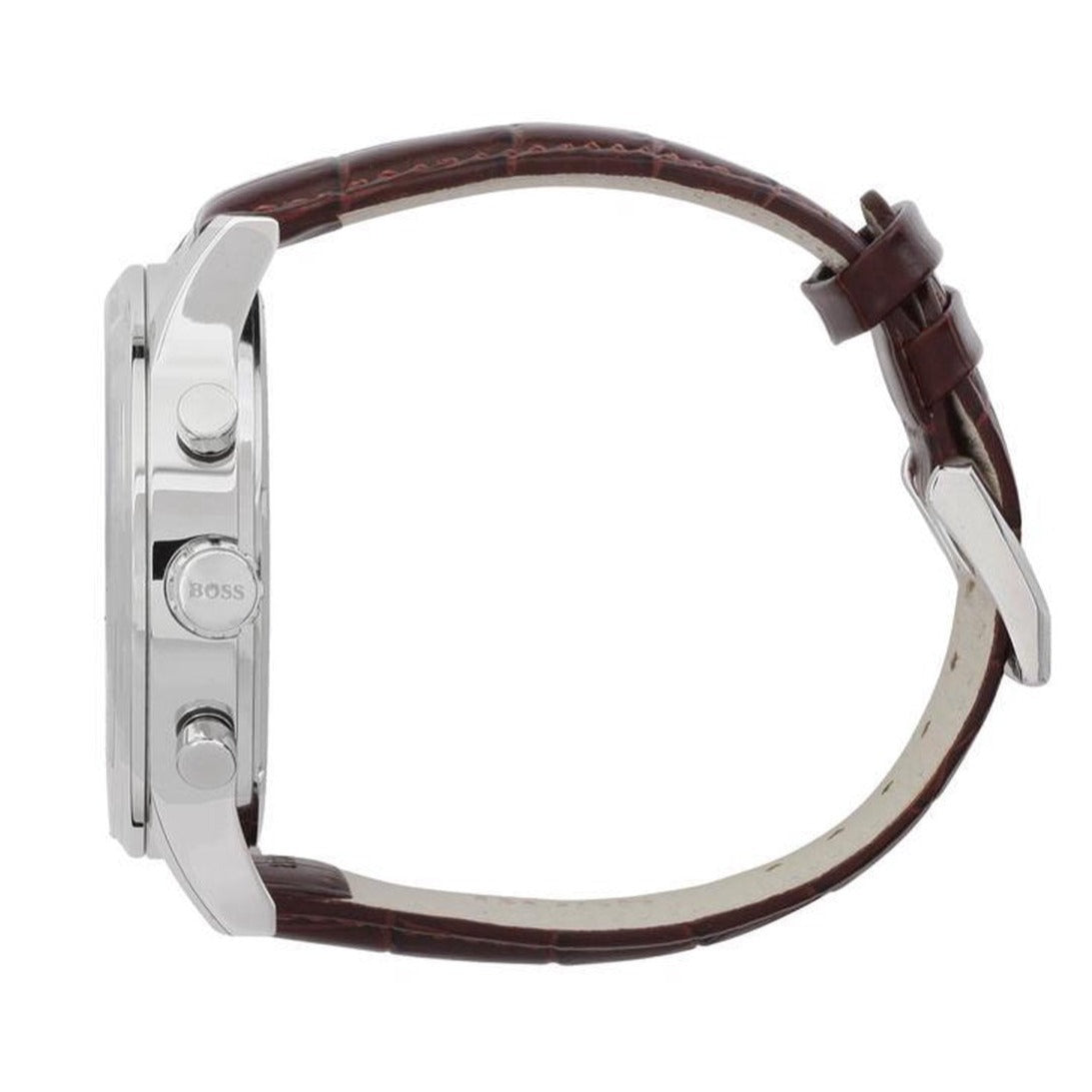  Shop Authentic Hugo Boss Aeroliner Chronoraph White Dial Brown Leather Strap Watch For Men - HB1512447 - Luxxuri