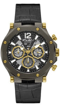  Shop Authentic Guess Edge Chronograph Black Dial Black Leather Strap Watch For Men - GW0492G1 - Luxxuri